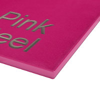 Panneau de découpe en verre fuchsia en acier rose