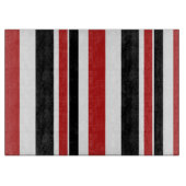 Planche À Découper Panneau de découpe en verre Gras Rouge Noir (Devant)