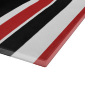 Planche À Découper Panneau de découpe en verre Gras Rouge Noir (Coin)