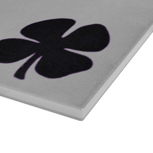 Planche À Découper Panneau de découpe en verre gris Clover noir