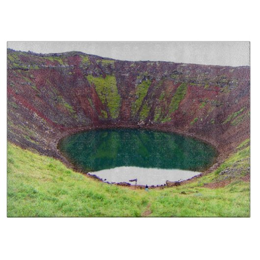 Planche À Découper Panneau de découpe en verre Kerid Crater (Devant)