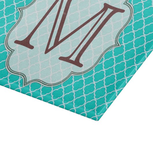 Planche À Découper Panneau de découpe en verre Latti turquoise (Coin)