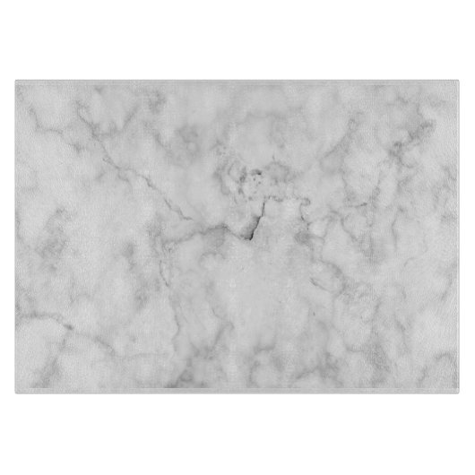 Planche À Découper Panneau de découpe en verre Marbre blanc (Devant)