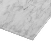 Planche À Découper Panneau de découpe en verre Marbre blanc (Coin)