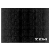 Planche À Découper Panneau de découpe en verre noir blanc zen (Devant)