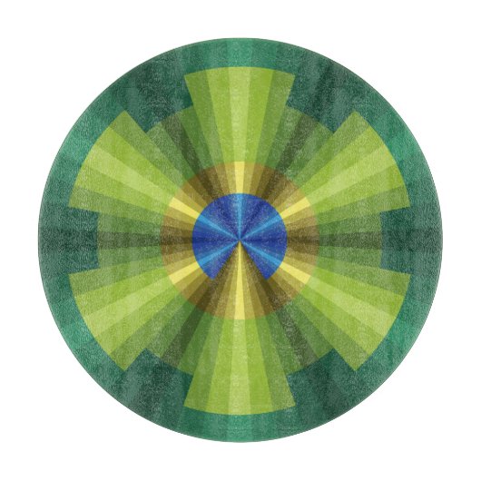 Planche À Découper Panneau de découpe en verre Peacock Illusion (Devant)