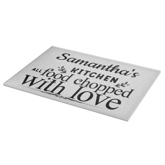 Planche À Découper Panneau de découpe en verre personnalisé (Coin)