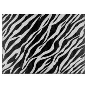 Planche À Découper Panneau de découpe en verre Zebra Strip