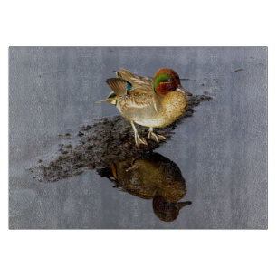 Planche À Découper Panneau de découpe Turquoise de canard à aile vert