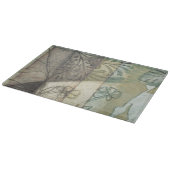 Planche À Découper Panneau de jardin avec Feuilles, fleurs et herbe (Coin)