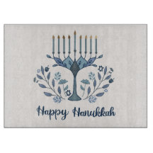 Panneau de verre Hanoukka Candles