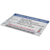 Planche À Découper Panneau d'identification de l'agence de thermostat (Coin)