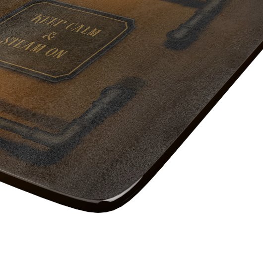 Planche À Découper Panneau industriel Steampunk "Keep Calm & Steam On (Coin)