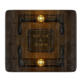 Planche À Découper Panneau industriel Steampunk "Keep Calm & Steam On (Devant)