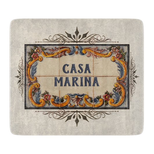 Planche À Découper Panneau Maison espagnole (Devant)