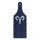 Planche À Découper Panneau Zodiac Silver Aries Bleu Carbone Fibres Im (Devant)