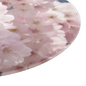 Planche À Découper Panneaux de coupe en verre BIO Fleurs d'arbre rose (Coin)