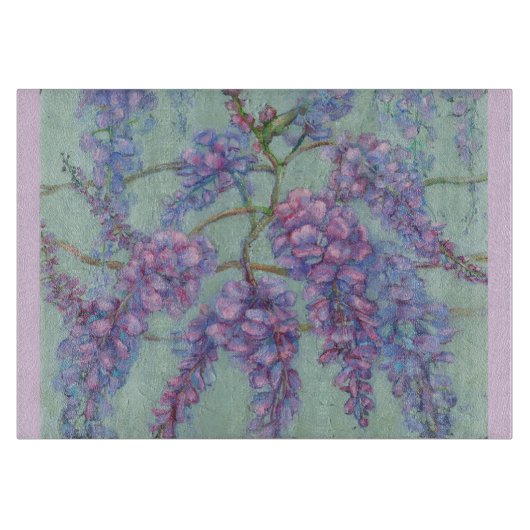 Planche À Découper Panneaux de coupe en verre de Wisteria (Devant)