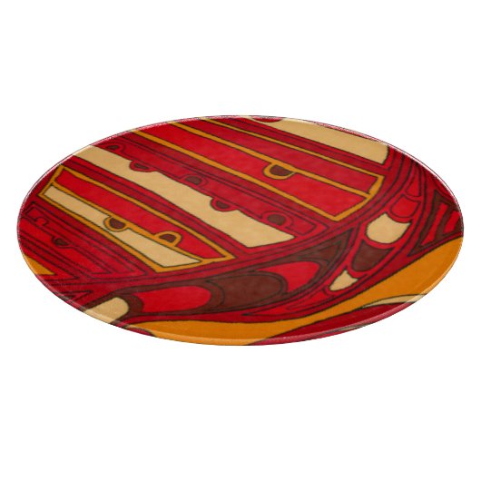 Planche À Découper Panneaux orange Abstraits (Coin)