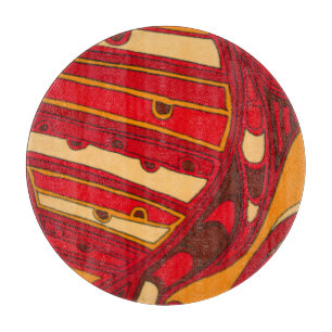 Planche À Découper Panneaux oranges abstraits