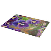 Planche À Découper Pansies violettes -AI ART (Coin)