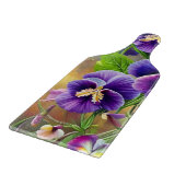 Planche À Découper Pansies violettes -AI ART (Coin)