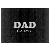 Planche À Découper Papa Custom Date établie moderne drôle noir (Devant)