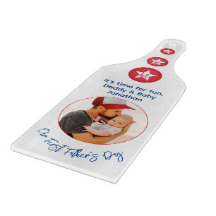 Planche À Découper Papa Typographie moderne Photo Première Fête des p