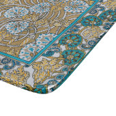 Planche À Découper papier peint bleu art nouveau cyclamen (Coin)