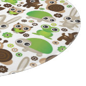 Planche À Découper papier peint d'animal de lapin de tortue de cerfs (Coin)