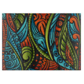 Planche À Découper Papier peint ethnique abstrait (Devant)