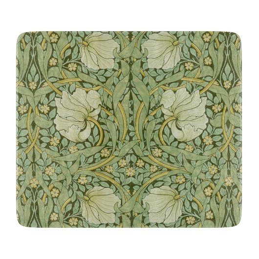 Planche À Découper Papier peint floral bleu Pimpernel de William Morr (Devant)