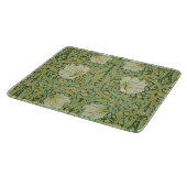 Planche À Découper Papier peint floral bleu Pimpernel de William Morr (Coin)