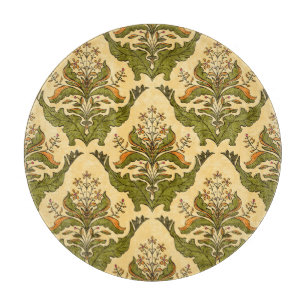 Planche À Découper Papier peint floral classique : damassé stylisé.