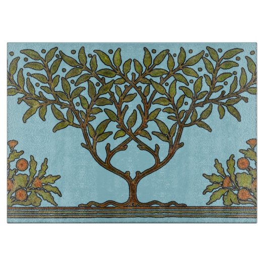 Planche À Découper Papier peint frise d'arbre de William Morris (Devant)