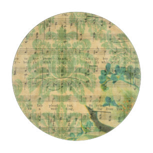 Planche À Découper Papier peint victorien de feuille de musique