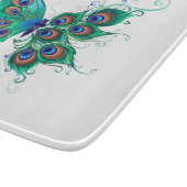 Planche À Découper Papillon aux plumes de paon vert (Coin)