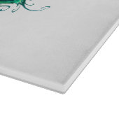 Planche À Découper Papillon aux plumes de paon vert (Coin)