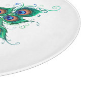 Planche À Découper Papillon aux plumes de paon vert (Coin)