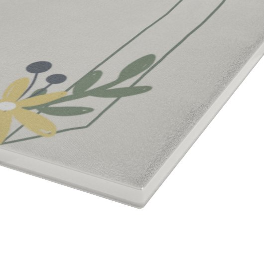 Planche À Découper Papillon, Beige Floral Graphisme (Coin)