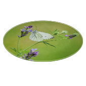 Planche À Découper Papillon Blanc à Veines Vertes (Coin)