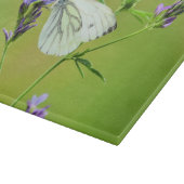 Planche À Découper Papillon Blanc à Veines Vertes (Coin)