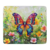 Planche À Découper Papillon Bleu Orange ailes (Devant)