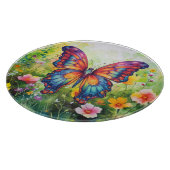 Planche À Découper Papillon Bleu Orange ailes (Coin)