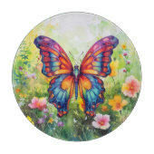 Planche À Découper Papillon Bleu Orange ailes (Devant)