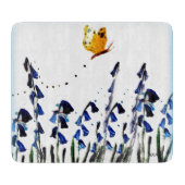 Planche À Découper Papillon bleu printemps Floral (Devant)