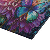 Planche À Découper Papillon Dahlia Et Iridescente (Coin)
