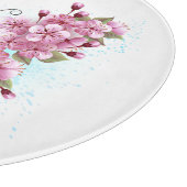 Planche À Découper Papillon de fleurs avec Sakura rose (Coin)