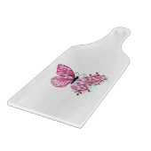 Planche À Découper Papillon de fleurs avec Sakura rose (Coin)