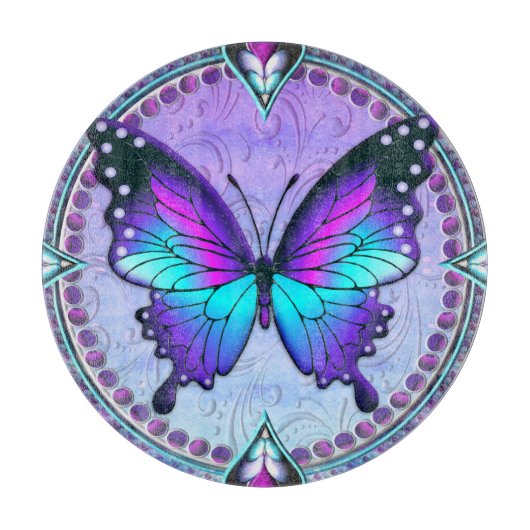 Planche À Découper Papillon de sublimation avec Arrière - plan (Devant)